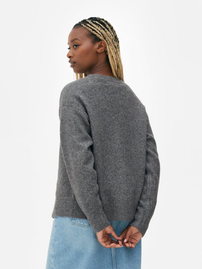 V-Neck Knit Cardigan - Image 4
