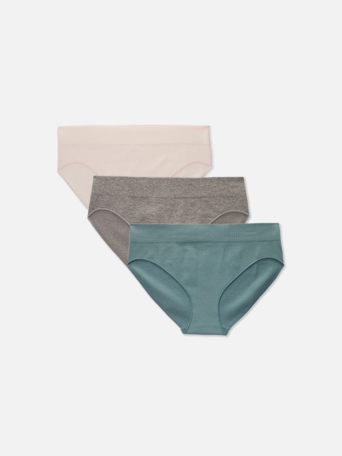 3-Pack Seamfree Ribbed Mini Briefs
