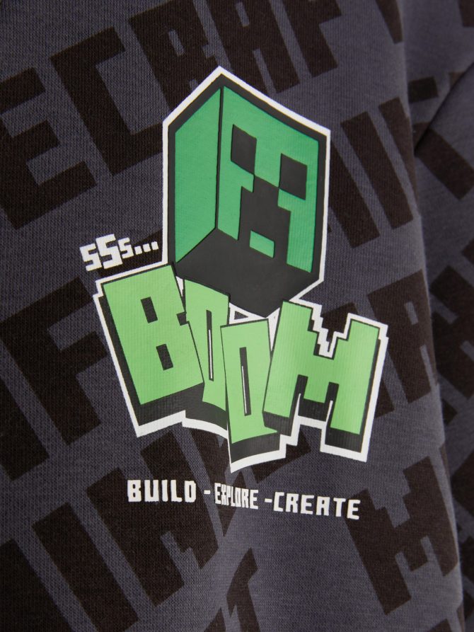 Minecraft Creeper Print Sweatshirt - Image 3
