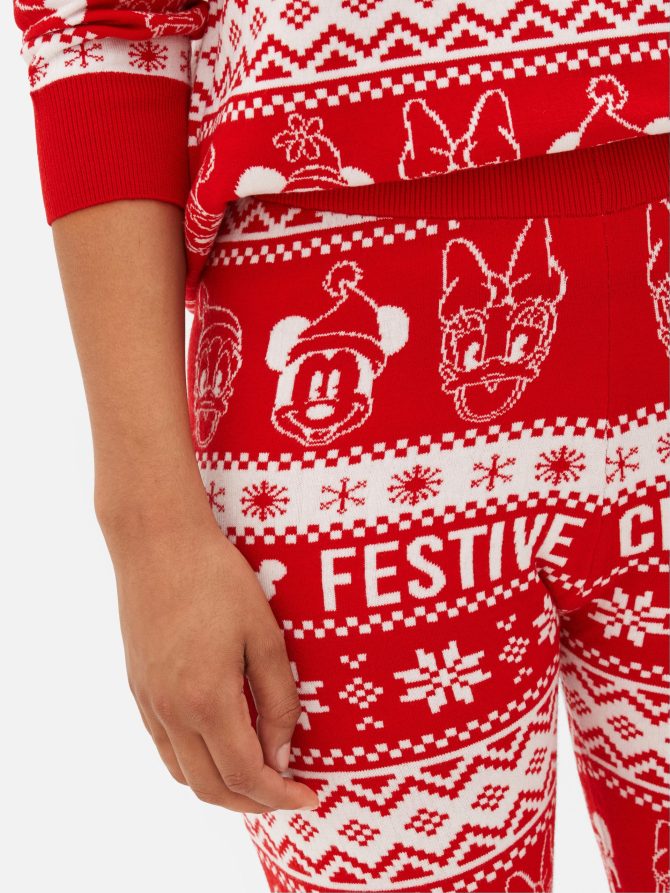 Disney’s Mickey Mouse and Friends Fair Isle Joggers - Image 3