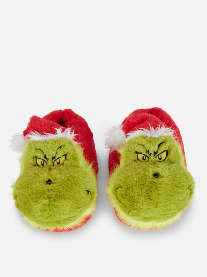 Men's The Grinch Family Christmas Pajamas Slippers - Image 2