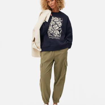 Oversized Print Sweatshirt