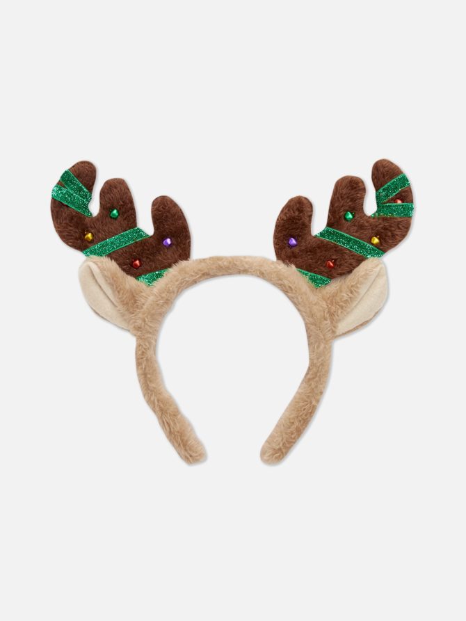 Faux Fur Christmas Reindeer Headband