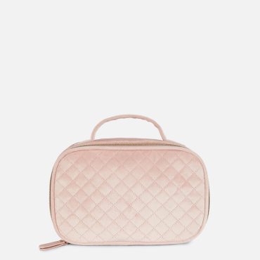 Quilted Velvet Makeup Bag