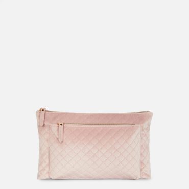 Velvet Quilted Toiletry Bag
