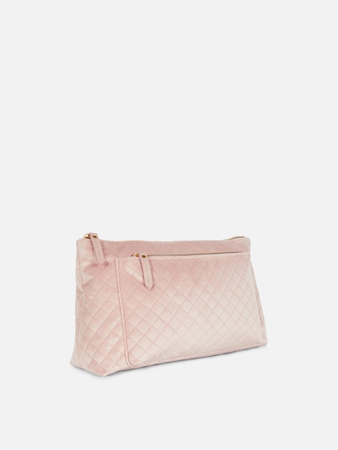 Velvet Quilted Toiletry Bag - Image 2