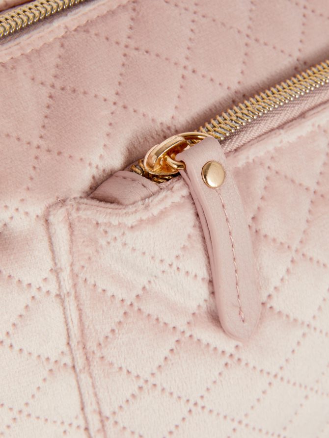 Velvet Quilted Toiletry Bag - Image 3