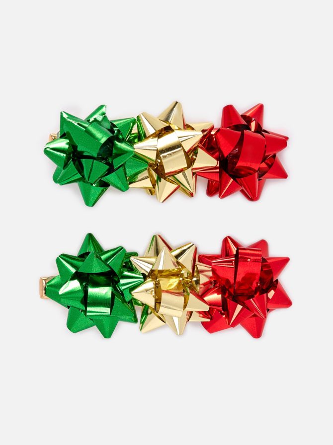 2-Pack Christmas Bow Hair Clips
