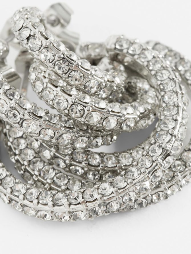 3-Pack Diamante Hoop Earrings - Image 2