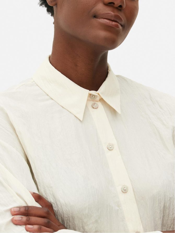 Crinkle Button Down Shirt - Image 3