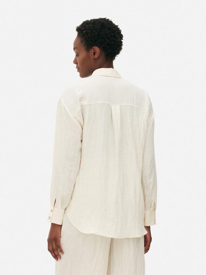 Crinkle Button Down Shirt - Image 4