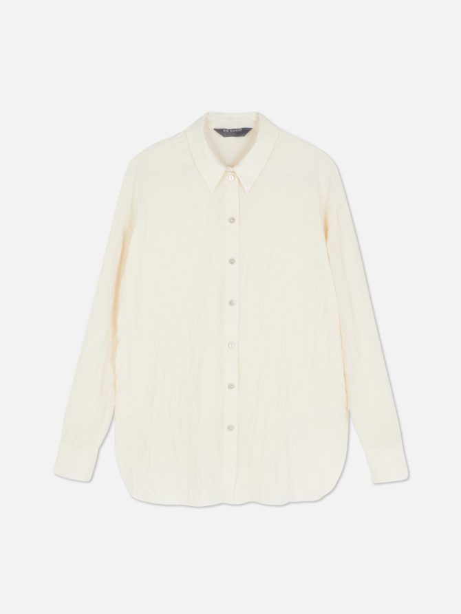 Crinkle Button Down Shirt - Image 5