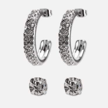2-Pack Rhinestone Stud Earrings