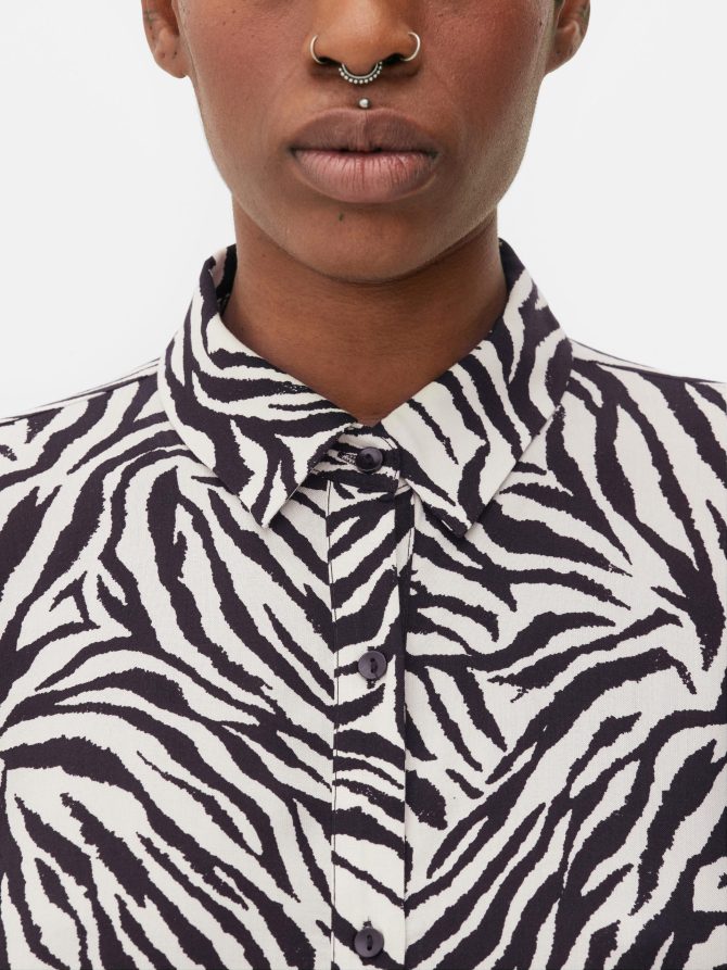 Button Down Long Sleeve Smock Dress - Image 3