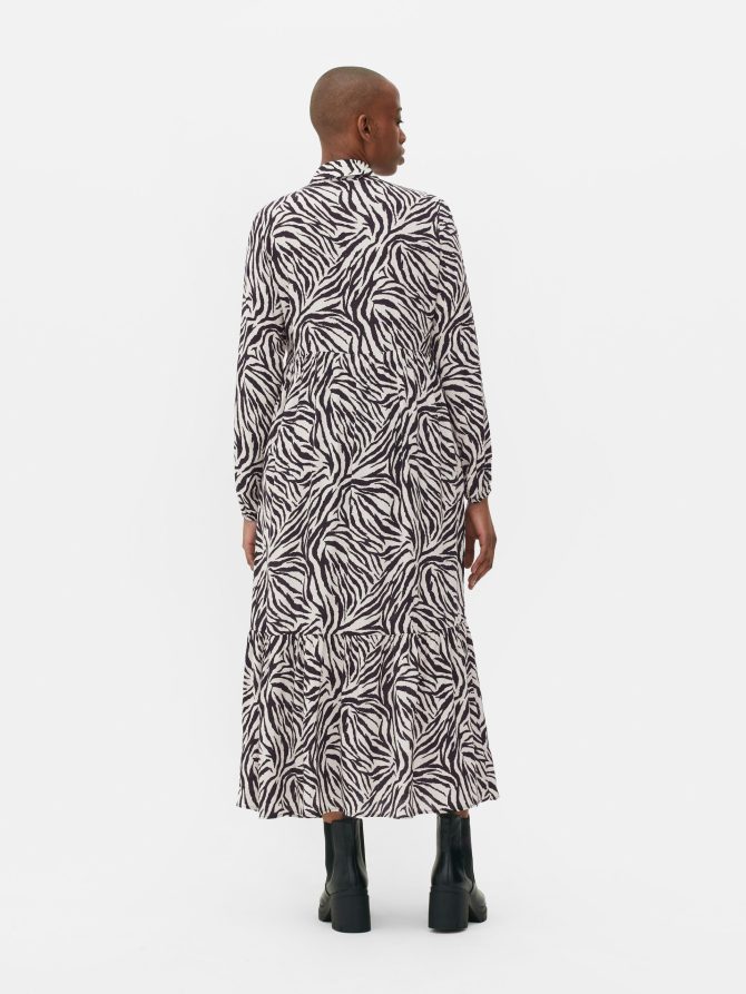Button Down Long Sleeve Smock Dress - Image 4