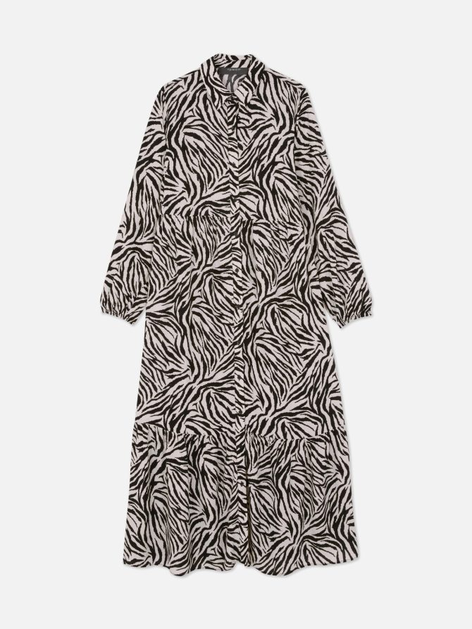 Button Down Long Sleeve Smock Dress - Image 5