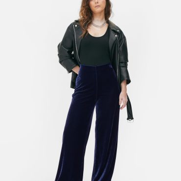 Wide Leg Velvet Pants