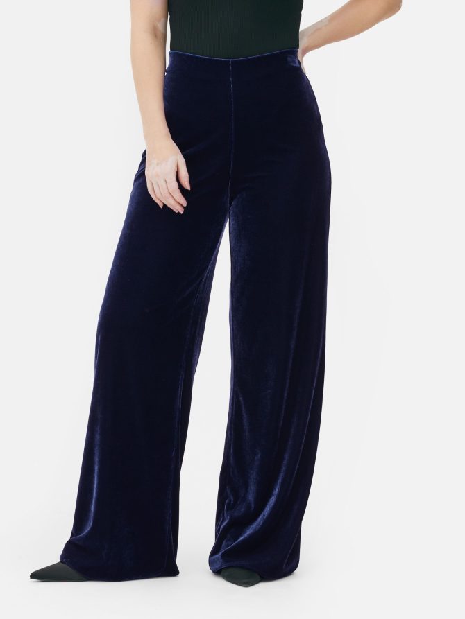 Wide Leg Velvet Pants - Image 2