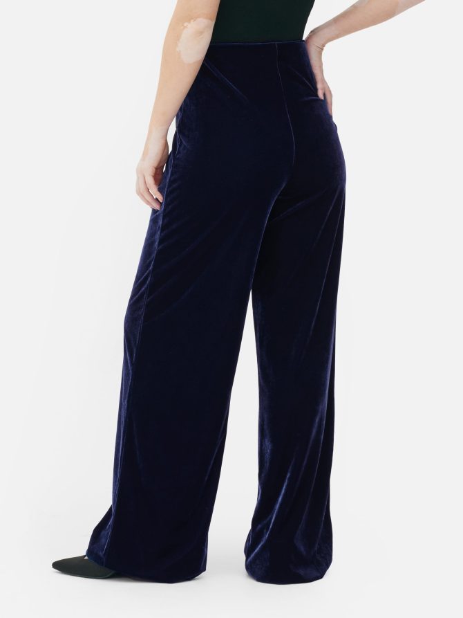 Wide Leg Velvet Pants - Image 4