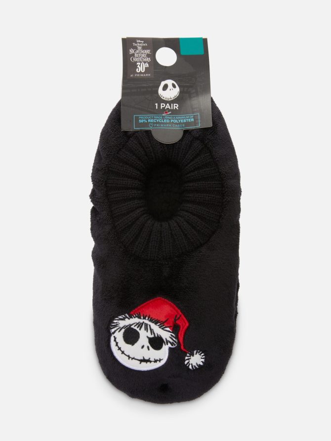 Disney Tim Burton's The Nightmare Before Christmas Slipper Socks - Image 3
