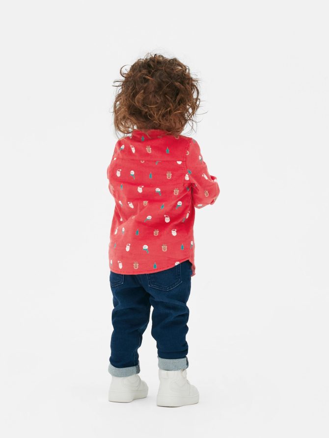 Long Sleeve Corduroy Christmas Shirt - Image 2
