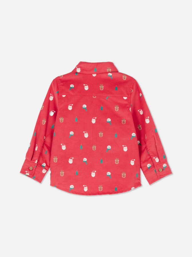 Long Sleeve Corduroy Christmas Shirt - Image 4