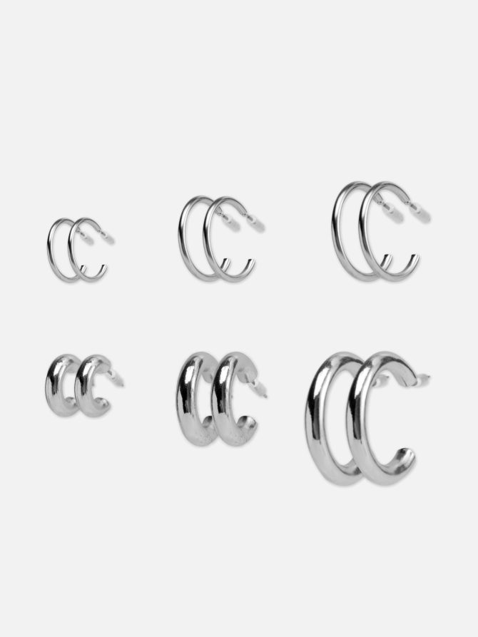 6-Pack Hoop Earrings