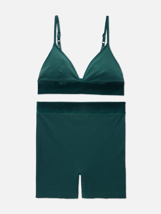 Ribbed Seamfree Bralette & Boxer Set