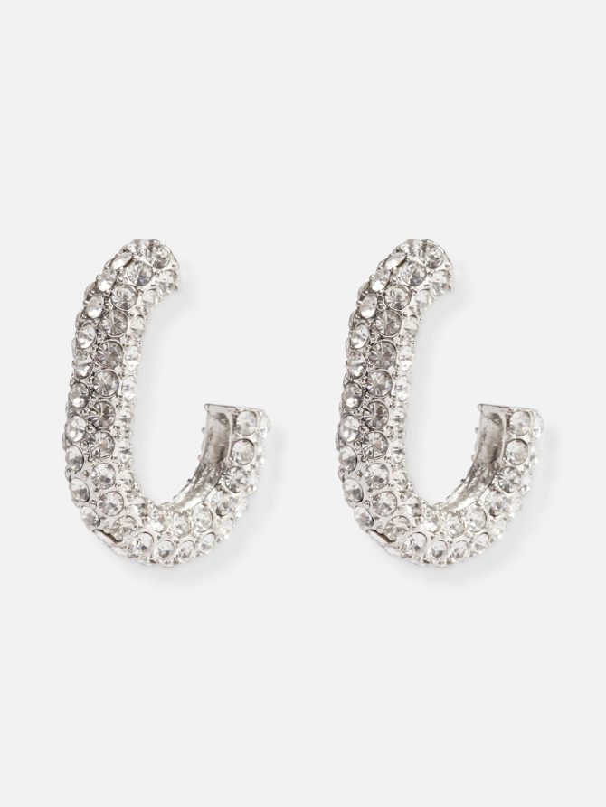 Rhinestone Hoop Earrings