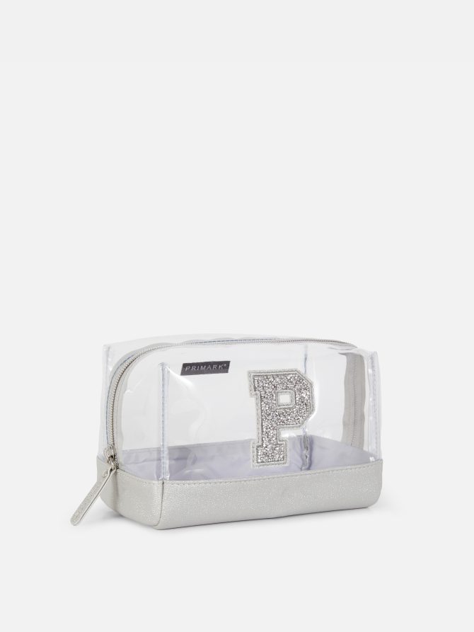 Embellished Initial Cube Makeup Bag - Image 2