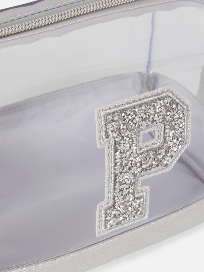Embellished Initial Cube Makeup Bag - Image 3