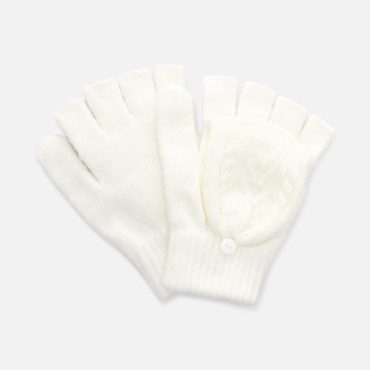 Cable Knit Flip Top Gloves