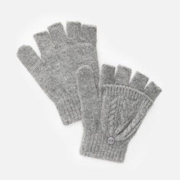 Cable Knit Flip Top Gloves