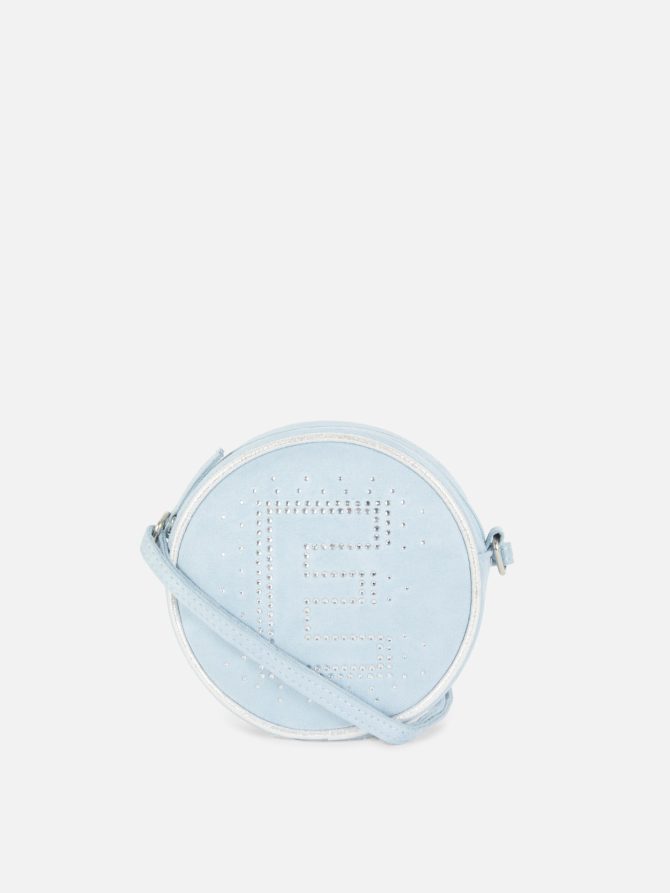 Initial Rhinestone Crossbody Bag