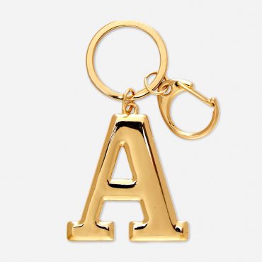 Metallic Initial Keyring