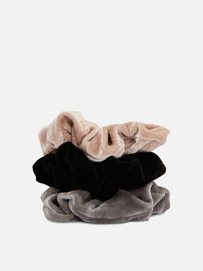 3-Pack Velvet Scrunchies