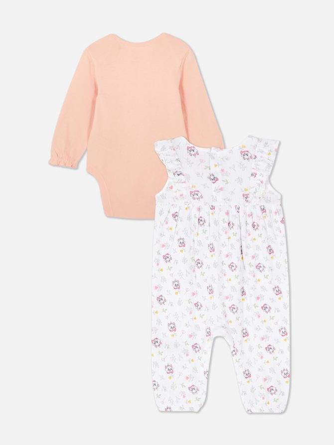 Disney’s The Aristocats Marie Textured Overalls and Bodysuit Set - Image 2