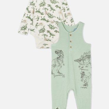 Jurassic World Bodysuit and Overalls Set