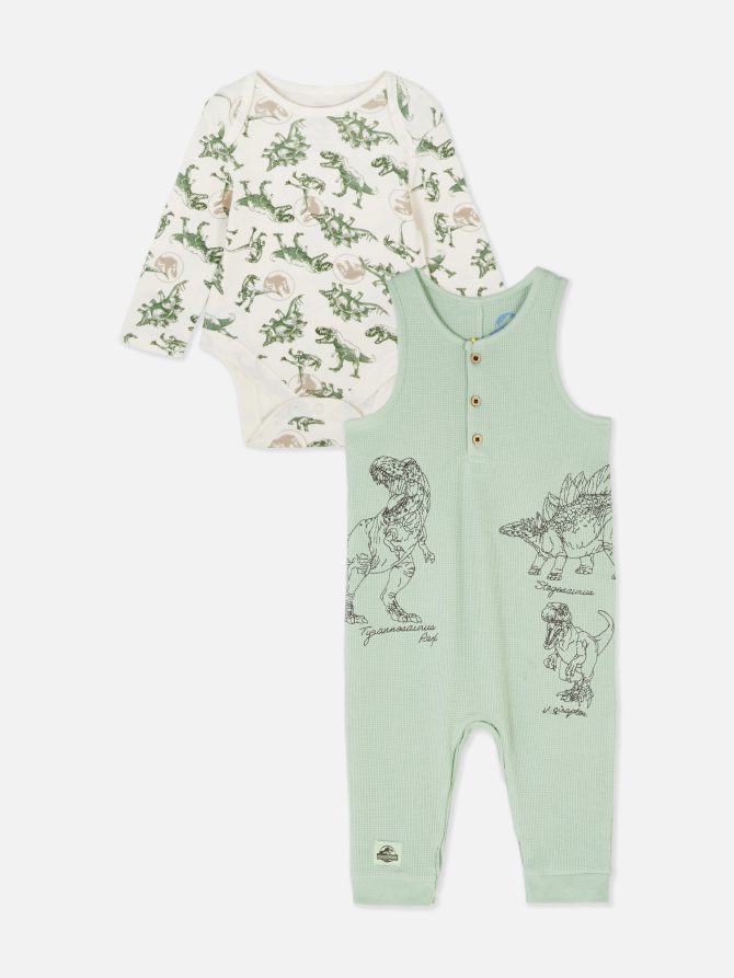 Jurassic World Bodysuit and Overalls Set