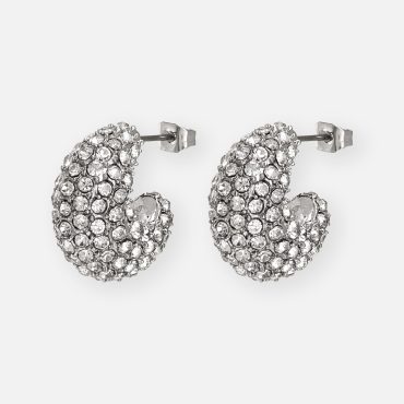 Rhinestone Hoop Earrings