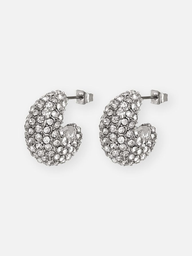 Rhinestone Hoop Earrings
