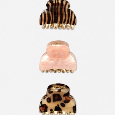 3-Pack Mini Hair Clips