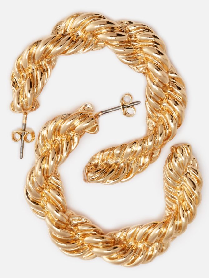 Twisted Hoop Earrings - Image 2