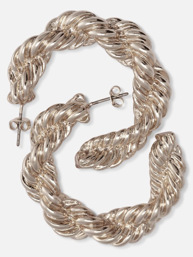 Twisted Hoop Earrings - Image 2