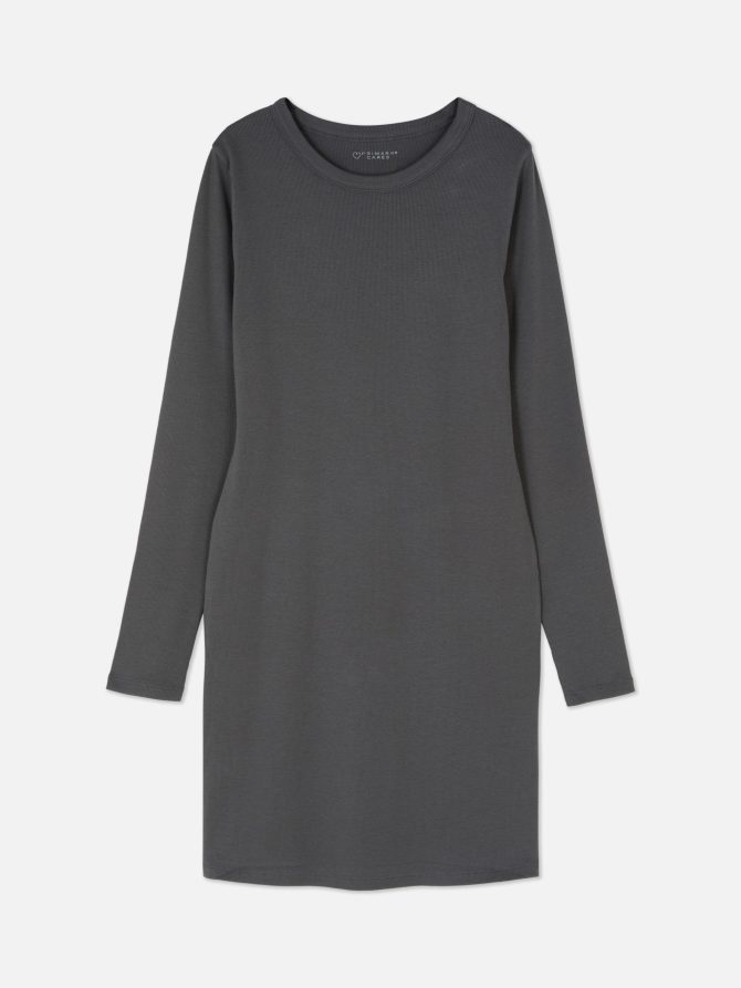 Ribbed Long Sleeve Mini Dress - Image 5
