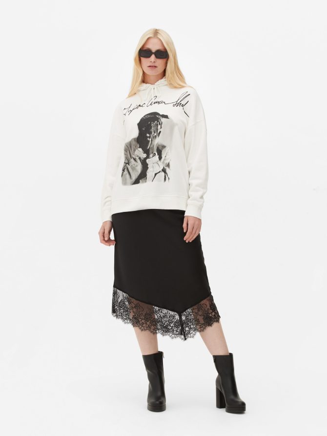 Tupac Graphic Print Hoodie
