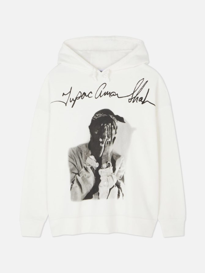 Tupac Graphic Print Hoodie - Image 5