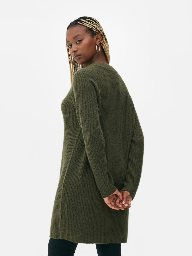 V-Neck Sweater Dress - Image 4
