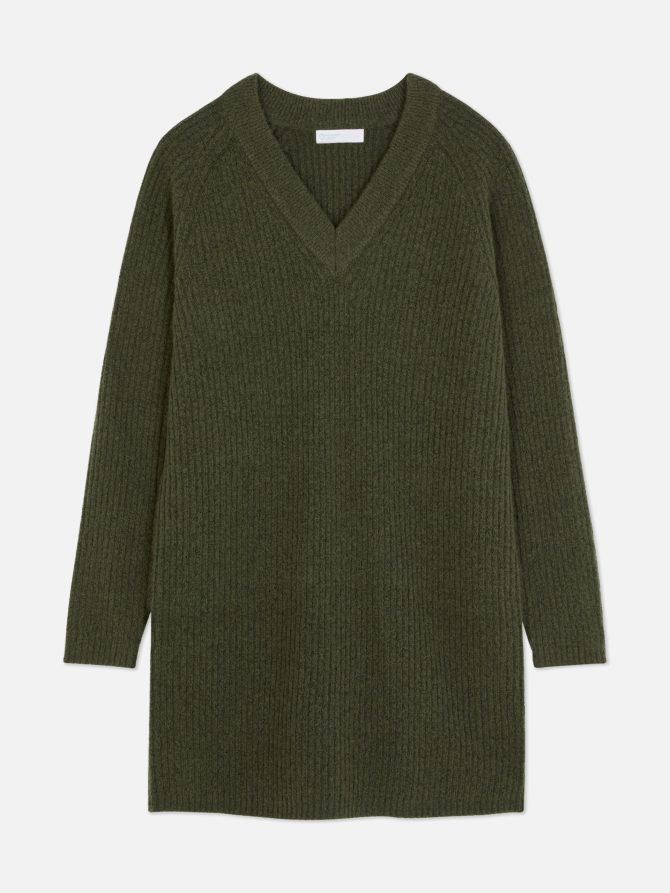 V-Neck Sweater Dress - Image 5