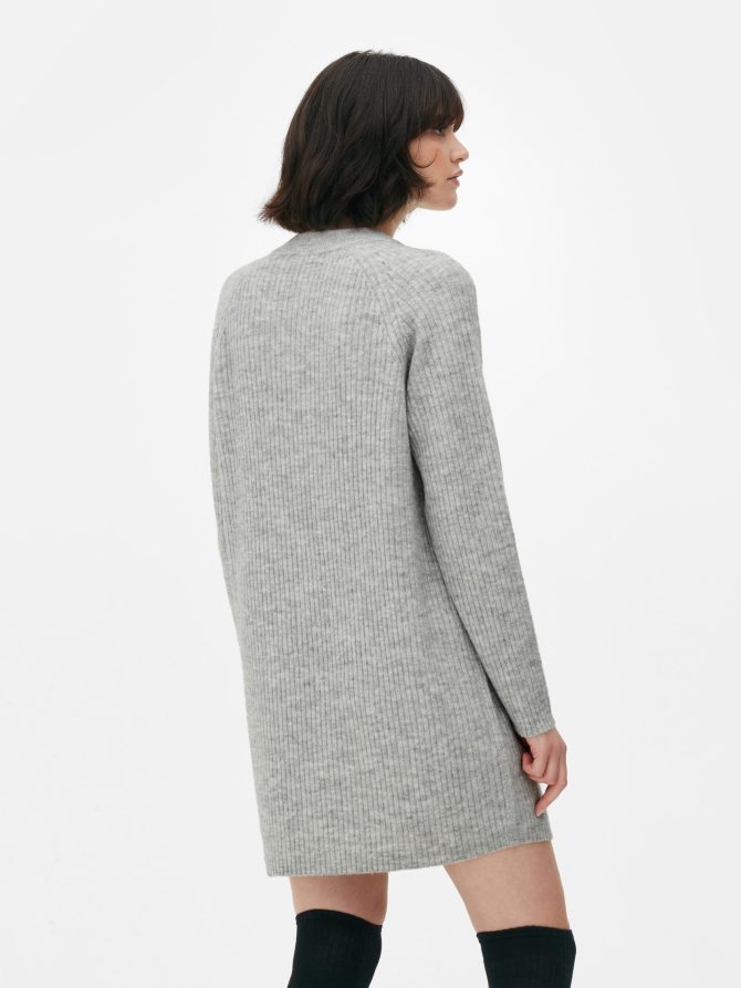 V-Neck Sweater Dress - Image 4